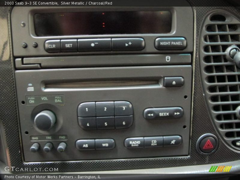 Silver Metallic / Charcoal/Red 2003 Saab 9-3 SE Convertible