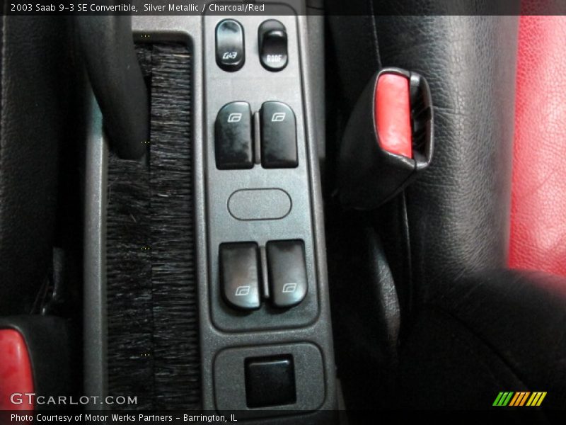 Silver Metallic / Charcoal/Red 2003 Saab 9-3 SE Convertible