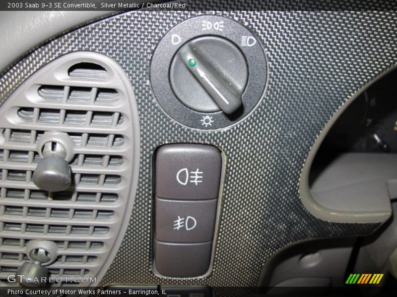 Silver Metallic / Charcoal/Red 2003 Saab 9-3 SE Convertible