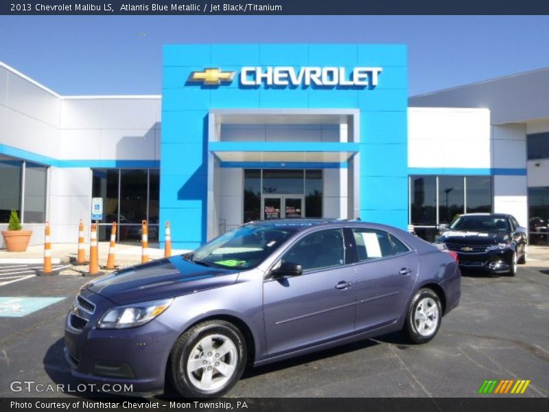 Atlantis Blue Metallic / Jet Black/Titanium 2013 Chevrolet Malibu LS