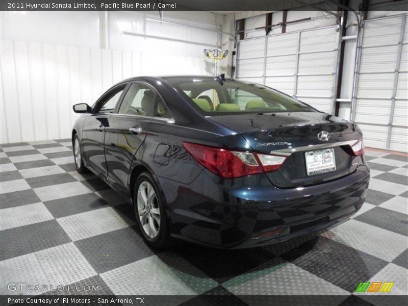 Pacific Blue Pearl / Camel 2011 Hyundai Sonata Limited