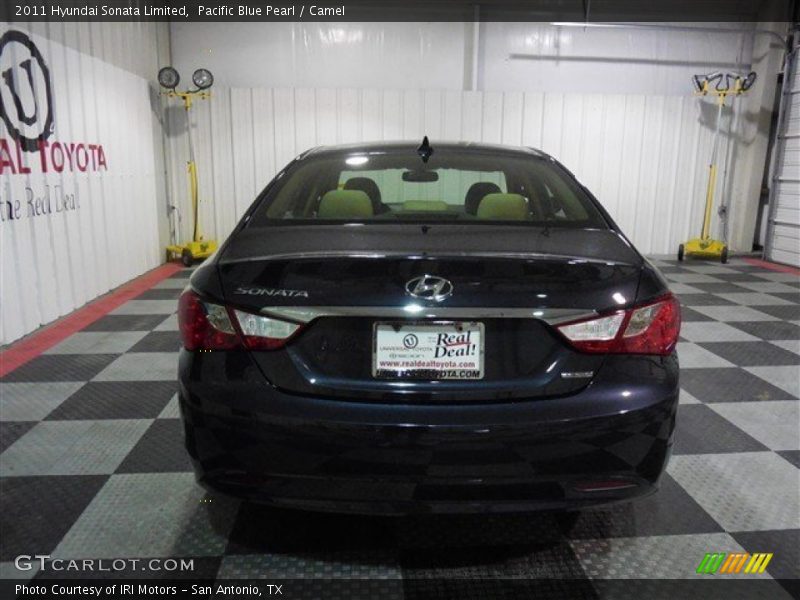 Pacific Blue Pearl / Camel 2011 Hyundai Sonata Limited
