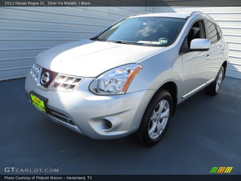 Silver Ice Metallic / Black 2011 Nissan Rogue SV