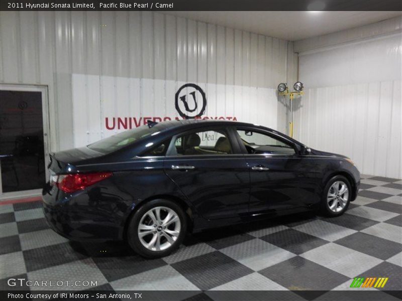 Pacific Blue Pearl / Camel 2011 Hyundai Sonata Limited