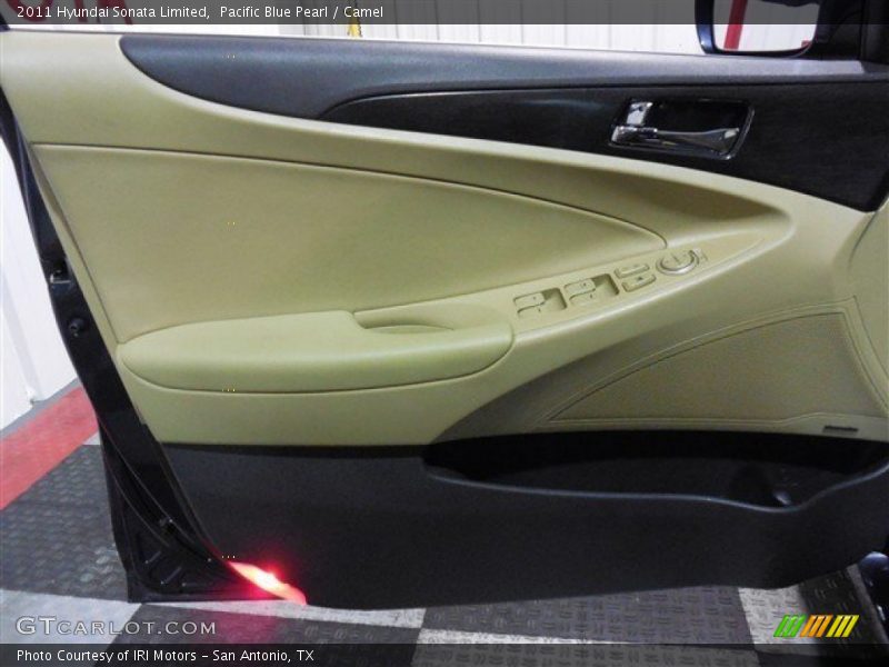 Pacific Blue Pearl / Camel 2011 Hyundai Sonata Limited