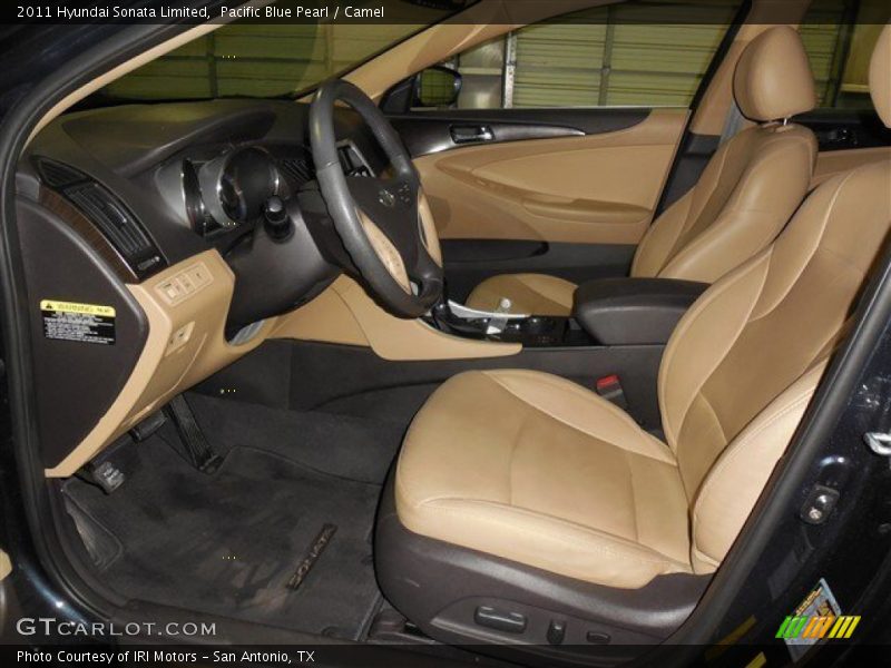Pacific Blue Pearl / Camel 2011 Hyundai Sonata Limited