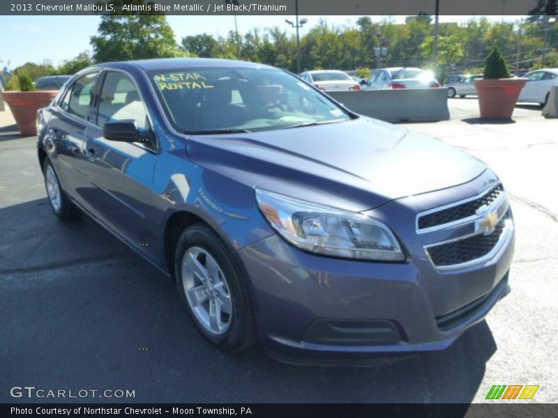 Atlantis Blue Metallic / Jet Black/Titanium 2013 Chevrolet Malibu LS