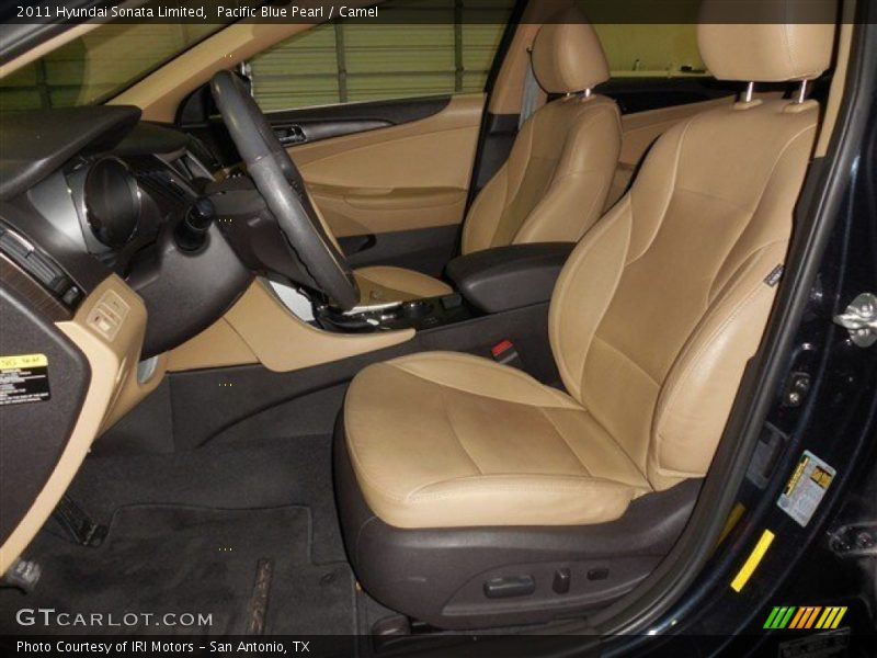 Pacific Blue Pearl / Camel 2011 Hyundai Sonata Limited
