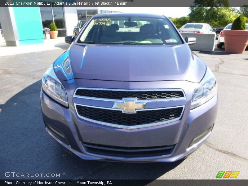 Atlantis Blue Metallic / Jet Black/Titanium 2013 Chevrolet Malibu LS