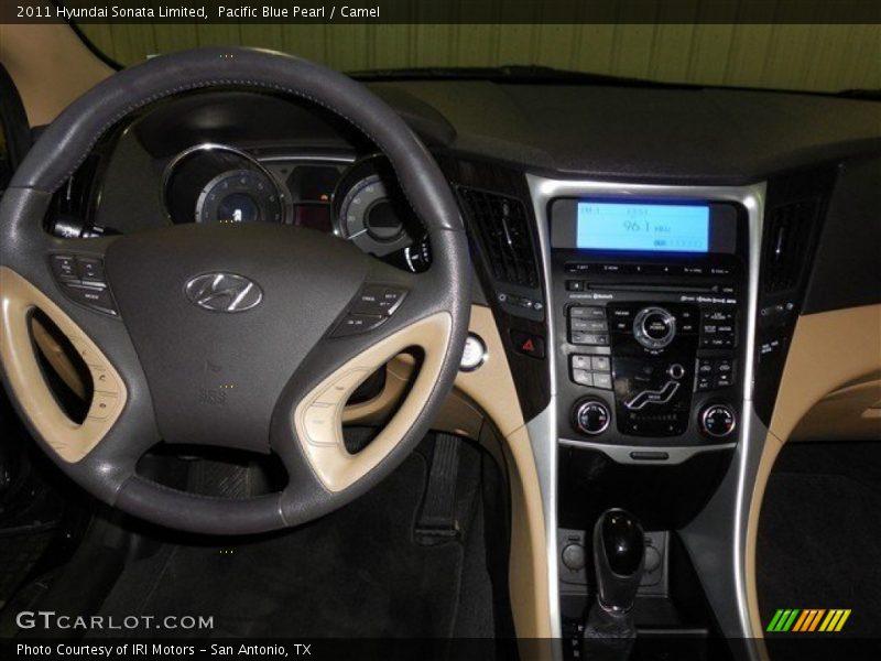 Pacific Blue Pearl / Camel 2011 Hyundai Sonata Limited
