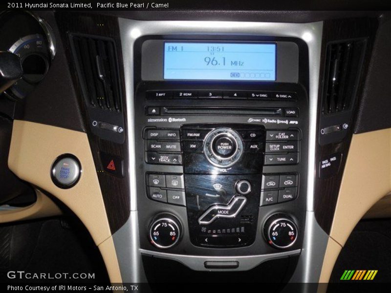 Pacific Blue Pearl / Camel 2011 Hyundai Sonata Limited