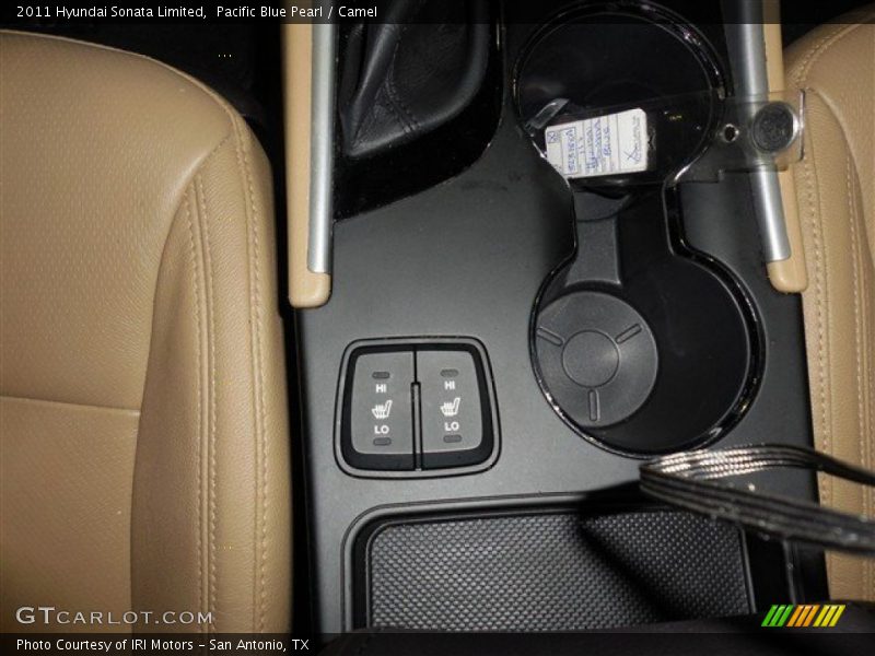Pacific Blue Pearl / Camel 2011 Hyundai Sonata Limited