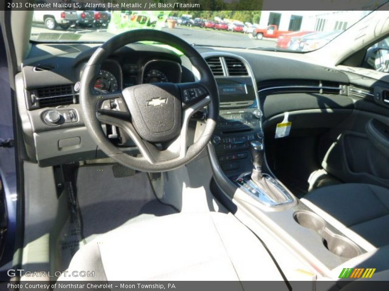 Atlantis Blue Metallic / Jet Black/Titanium 2013 Chevrolet Malibu LS