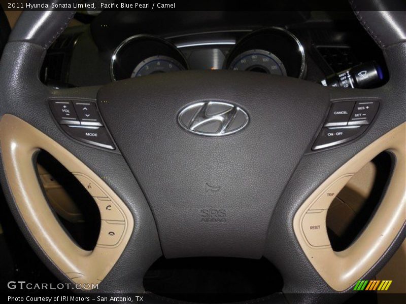 Pacific Blue Pearl / Camel 2011 Hyundai Sonata Limited