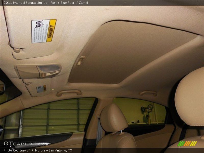Pacific Blue Pearl / Camel 2011 Hyundai Sonata Limited