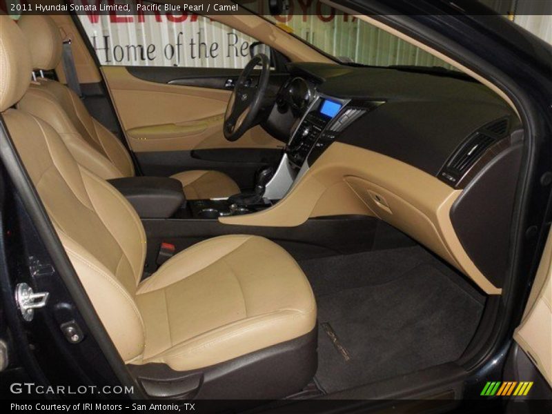 Pacific Blue Pearl / Camel 2011 Hyundai Sonata Limited