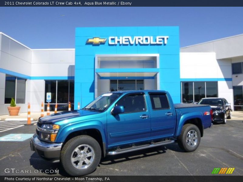 Aqua Blue Metallic / Ebony 2011 Chevrolet Colorado LT Crew Cab 4x4