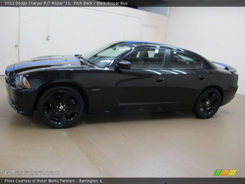 Pitch Black / Black/Mopar Blue 2011 Dodge Charger R/T Mopar '11