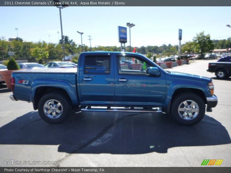 Aqua Blue Metallic / Ebony 2011 Chevrolet Colorado LT Crew Cab 4x4