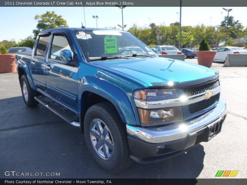 Aqua Blue Metallic / Ebony 2011 Chevrolet Colorado LT Crew Cab 4x4