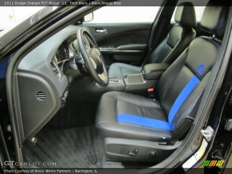 Pitch Black / Black/Mopar Blue 2011 Dodge Charger R/T Mopar '11