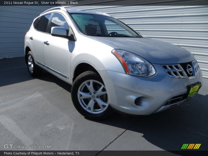 Silver Ice Metallic / Black 2011 Nissan Rogue SV