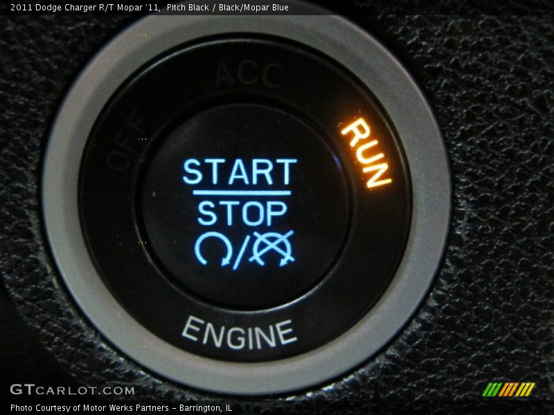 Pitch Black / Black/Mopar Blue 2011 Dodge Charger R/T Mopar '11
