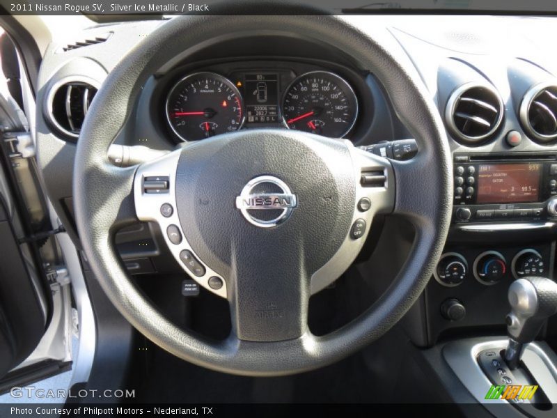 Silver Ice Metallic / Black 2011 Nissan Rogue SV