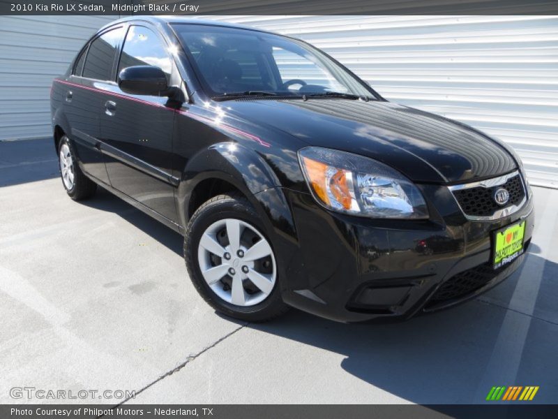 Midnight Black / Gray 2010 Kia Rio LX Sedan