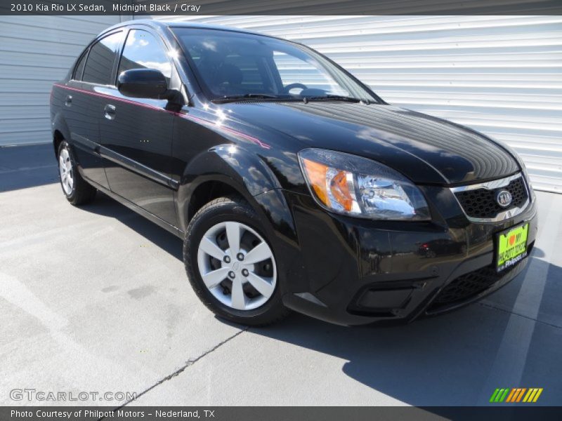 Midnight Black / Gray 2010 Kia Rio LX Sedan