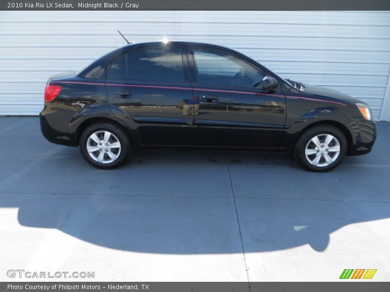 Midnight Black / Gray 2010 Kia Rio LX Sedan