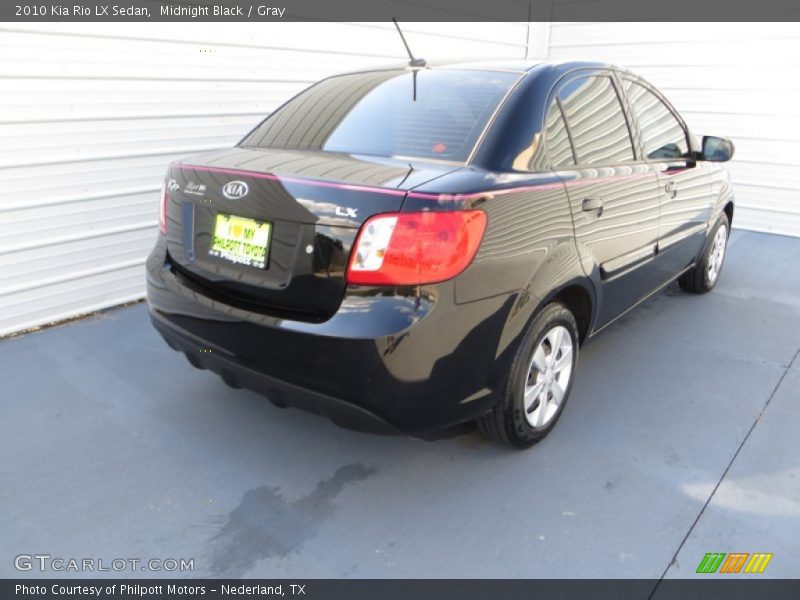 Midnight Black / Gray 2010 Kia Rio LX Sedan
