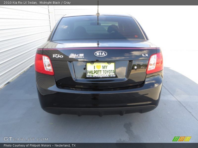 Midnight Black / Gray 2010 Kia Rio LX Sedan