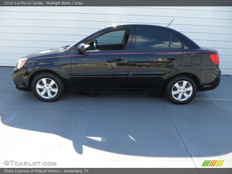 Midnight Black / Gray 2010 Kia Rio LX Sedan