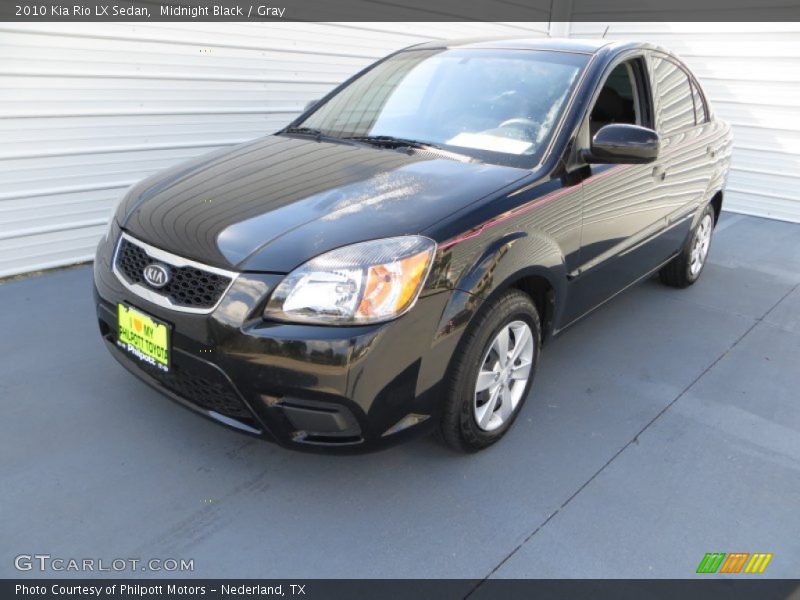 Midnight Black / Gray 2010 Kia Rio LX Sedan
