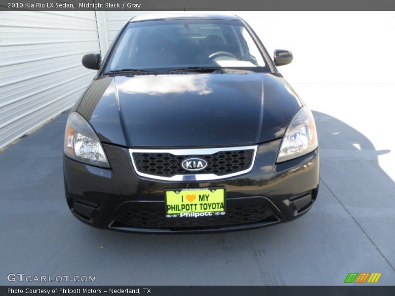 Midnight Black / Gray 2010 Kia Rio LX Sedan
