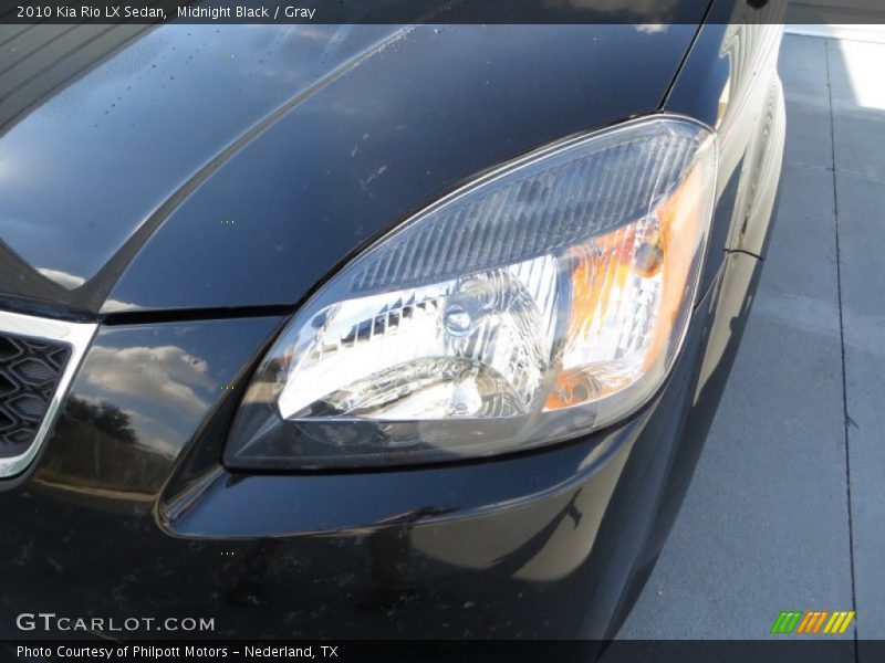 Midnight Black / Gray 2010 Kia Rio LX Sedan