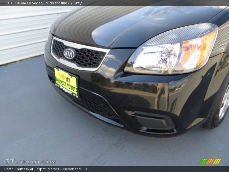 Midnight Black / Gray 2010 Kia Rio LX Sedan