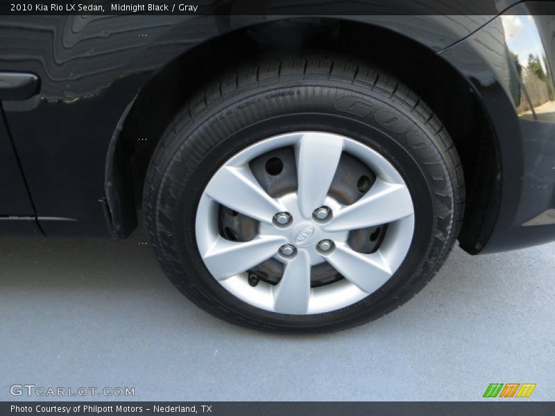 Midnight Black / Gray 2010 Kia Rio LX Sedan