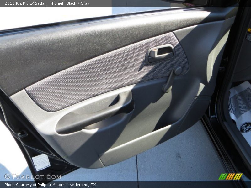 Midnight Black / Gray 2010 Kia Rio LX Sedan