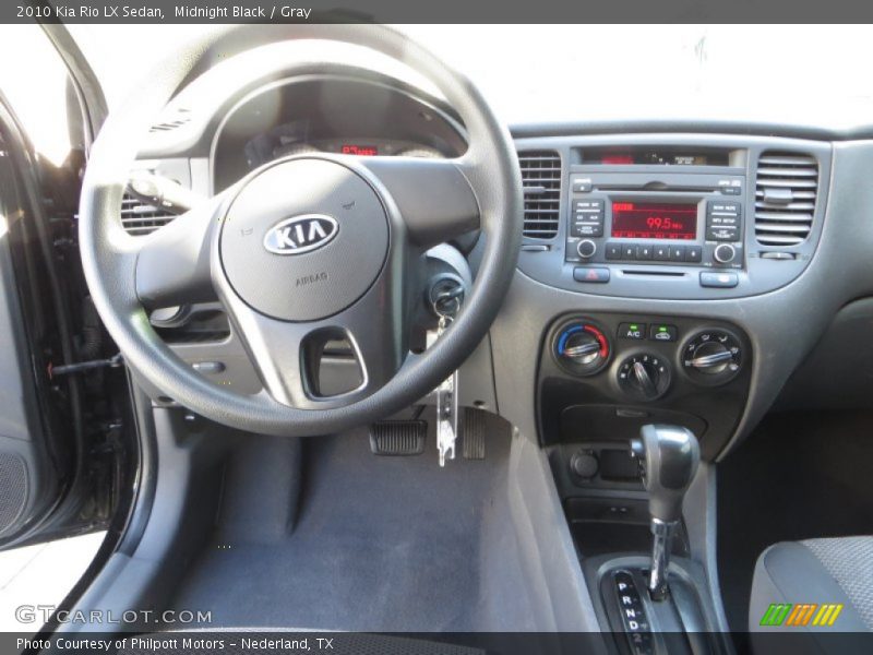 Midnight Black / Gray 2010 Kia Rio LX Sedan
