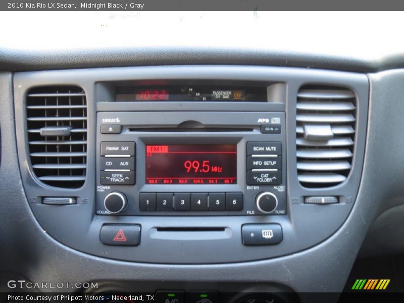 Midnight Black / Gray 2010 Kia Rio LX Sedan