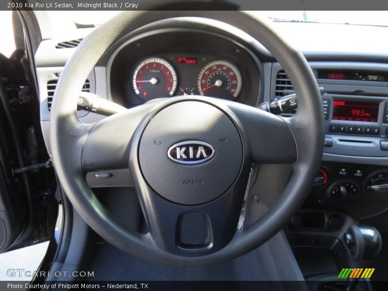 Midnight Black / Gray 2010 Kia Rio LX Sedan
