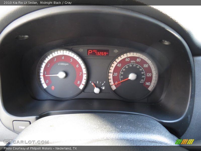 Midnight Black / Gray 2010 Kia Rio LX Sedan