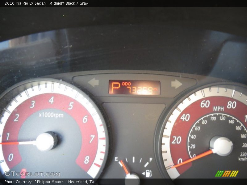 Midnight Black / Gray 2010 Kia Rio LX Sedan