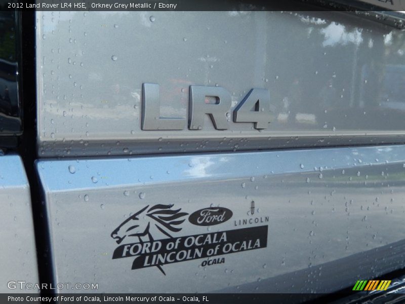 Orkney Grey Metallic / Ebony 2012 Land Rover LR4 HSE