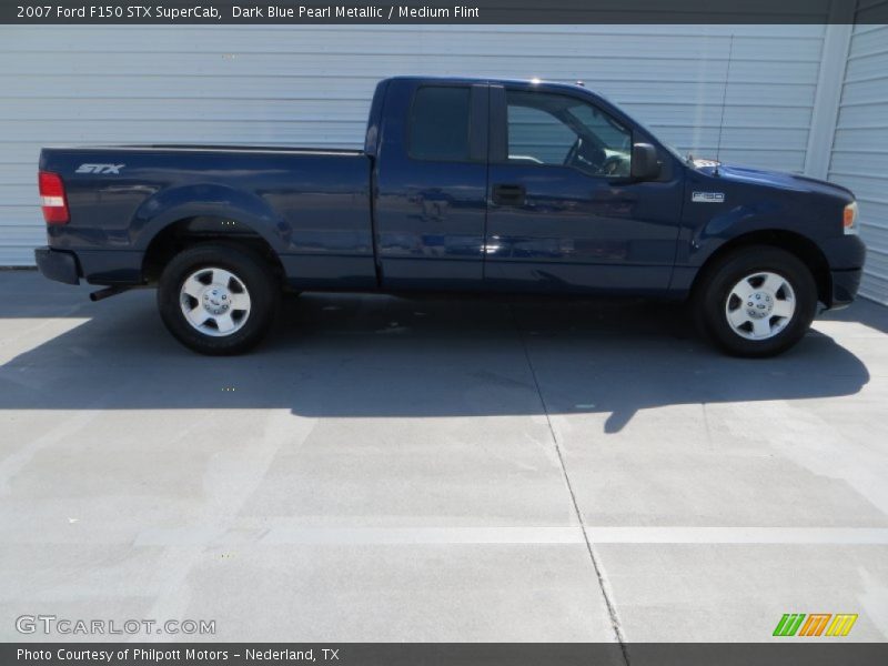 Dark Blue Pearl Metallic / Medium Flint 2007 Ford F150 STX SuperCab