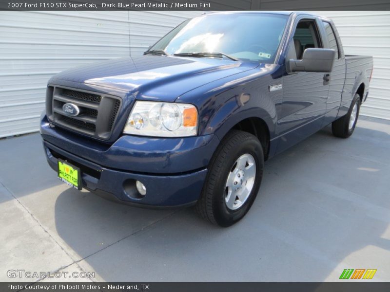 Dark Blue Pearl Metallic / Medium Flint 2007 Ford F150 STX SuperCab