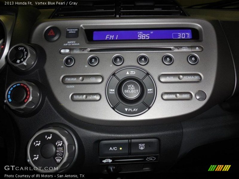 Vortex Blue Pearl / Gray 2013 Honda Fit