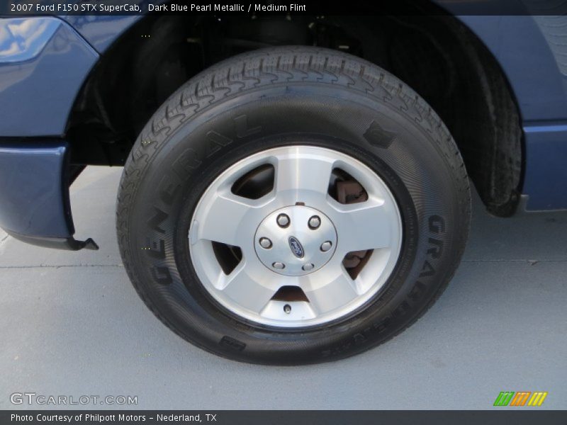 Dark Blue Pearl Metallic / Medium Flint 2007 Ford F150 STX SuperCab